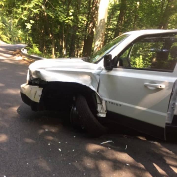 A Croton fire official called for help for a woman who was having chest pains at the scene of an accident on Quaker Bridge Road East in Cortlandt Monday.