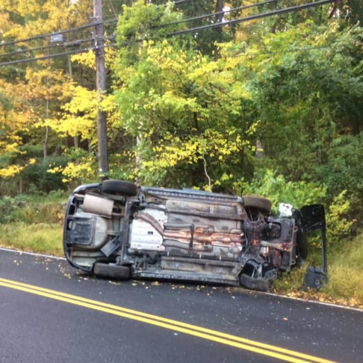 One person was taken to the hospital early Tuesday for medical evaluation after being involved in a one-car crash on West Mount Airy Road in Croton-on-Hudson.