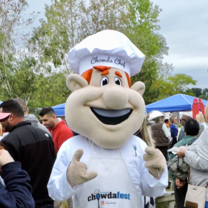 The Chowda Chef dishes up fun at the Westport event on Sunday at Sherwood Island State Park.