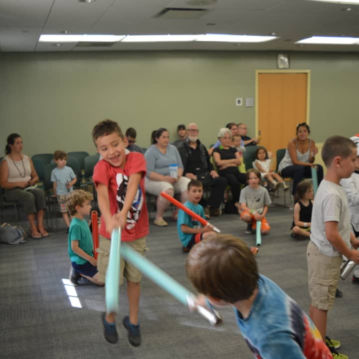 Troopers-in-training perfect their light saber skills at Jedi Academy in Fairfield.