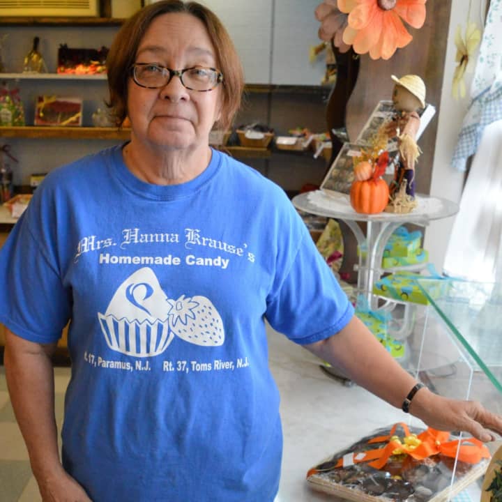 Linda Manzo of Rochelle Park at Hanna Krause&#x27;s Homemade Candy, a family business since 1929.