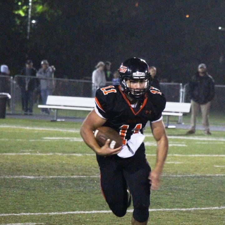 Hasbrouck Heights quarterback Frank Quatrone scored two touchdowns to lift the Aviators to a 48-6 over Ridgefield High School Friday night.