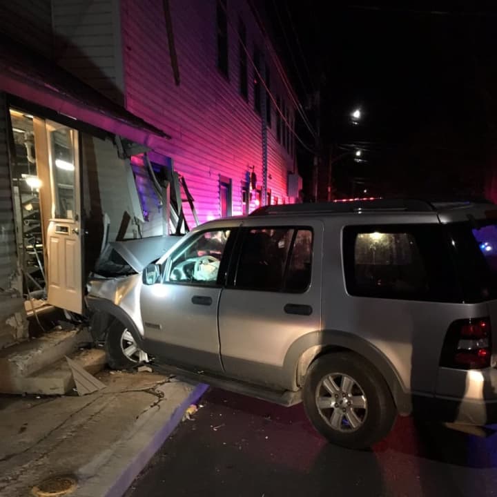 A drunken driver crashed into a building on East Avenue late Friday in Norwalk.