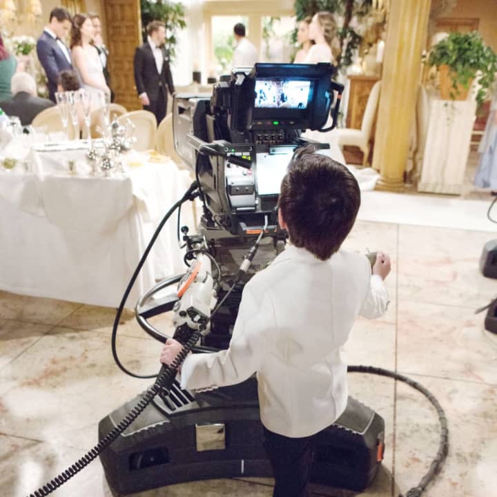 Henry Samiri on the set of Bold and The Beautiful, the first scripted TV show to re-enter production.