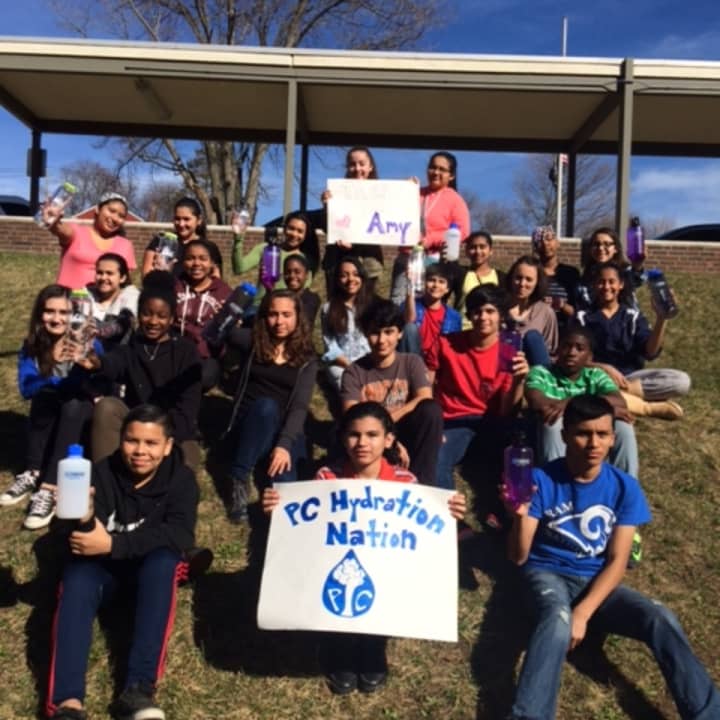 Port Chester Middle School students created the winning project, &quot;PC Hydration Nation.&quot;