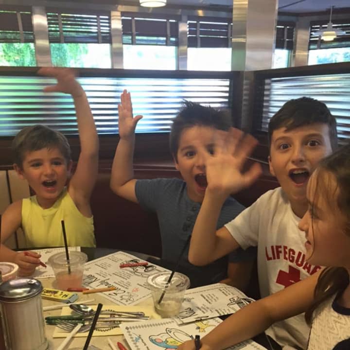 Coloring at the Eveready Diner in Hyde Park.