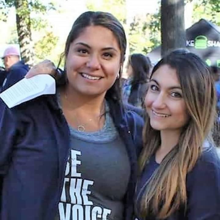 Ashley San Giacomo, left, and Ashley Morolla were co-chairs of the Out of the Darkness walk in Saddle Brook.