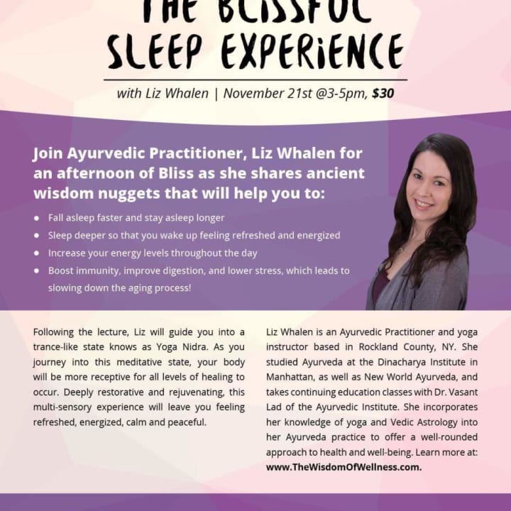 Topics will include boosting immunity and digestion through better sleep.
