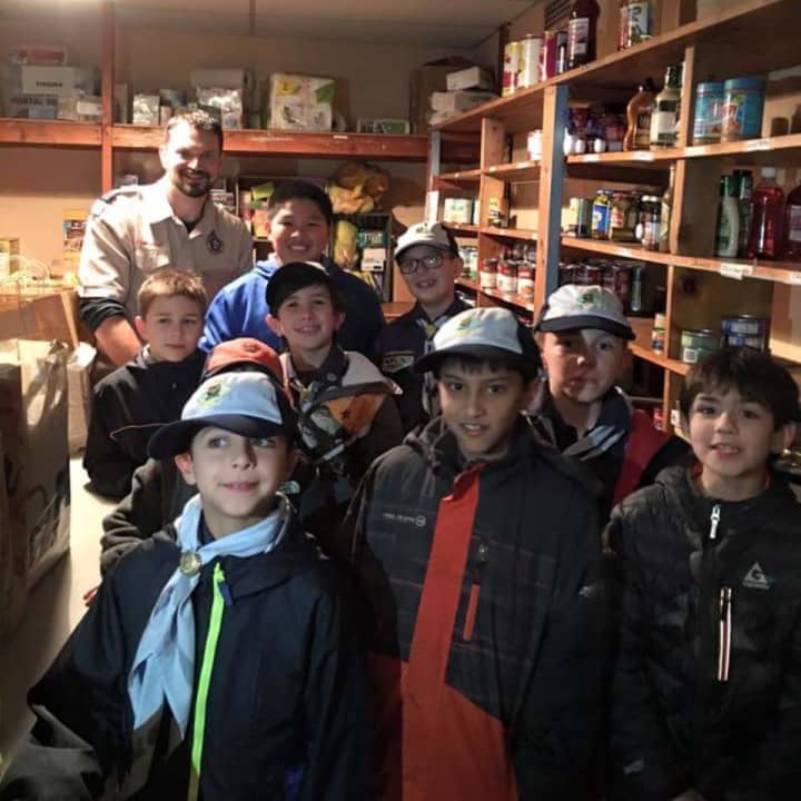 Fair Lawn Cub Scouts Donate 130 Pounds Of Food To Local Pantry.