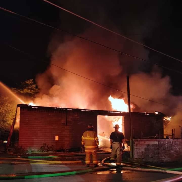 Scene of the fire in Lebanon County.