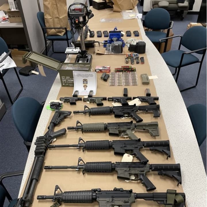 Connecticut State Police reported that a significant number of firearms were seized following a long-term investigation into illegal &quot;ghost guns&quot; trafficking.