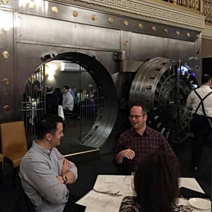 Fish Urban Dining, again participating in Restaurant Week, offers dining both inside the vault of its renovated old bank building and out.