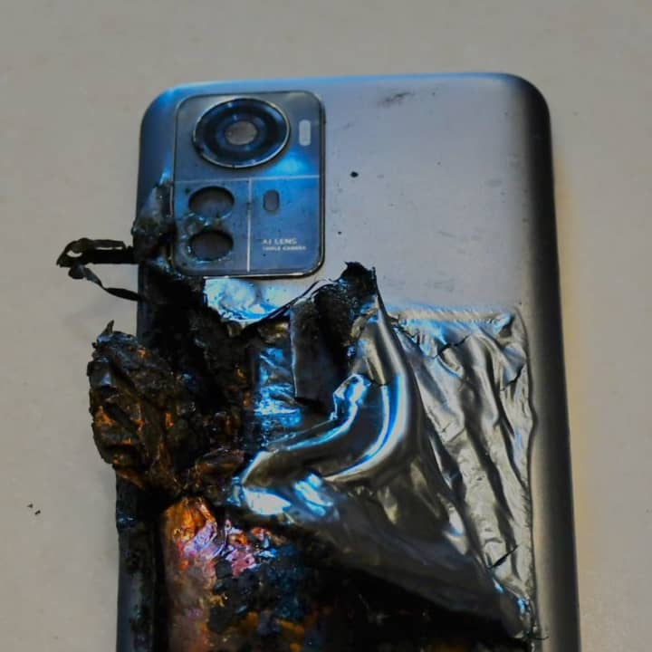 The exploded cellphone