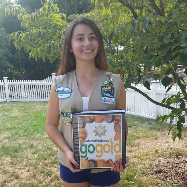 Greenwich resident and Girl Scout Corrine Cella completed her Gold Award by doing a project on Global Awareness.