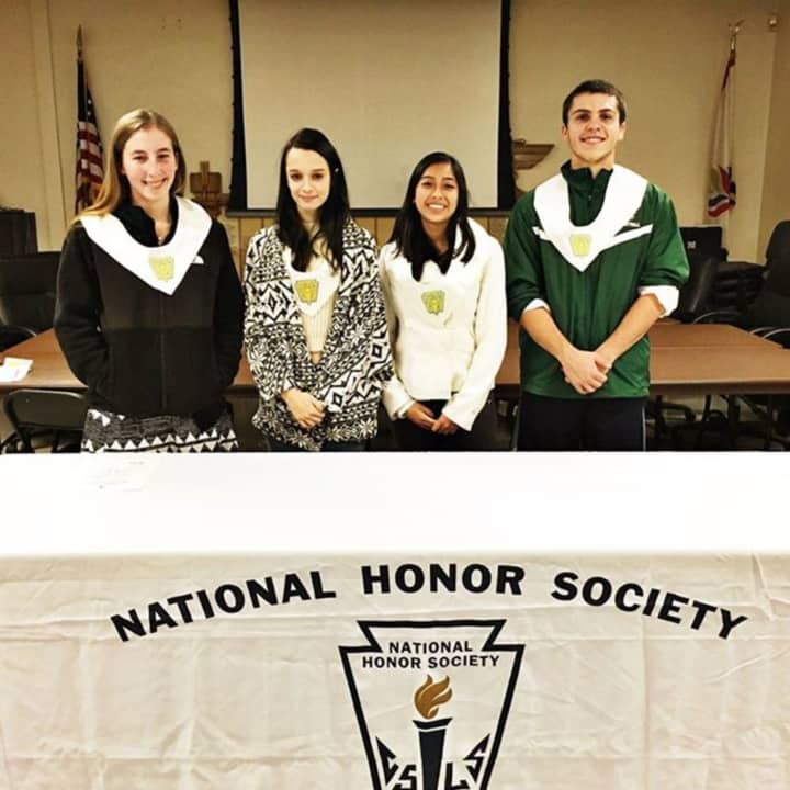 Hasting High students Julia Dayan, Sharon Goiz, Teja LoBregli and Grant Hevia, became members of the National Honor Society on Wednesday.