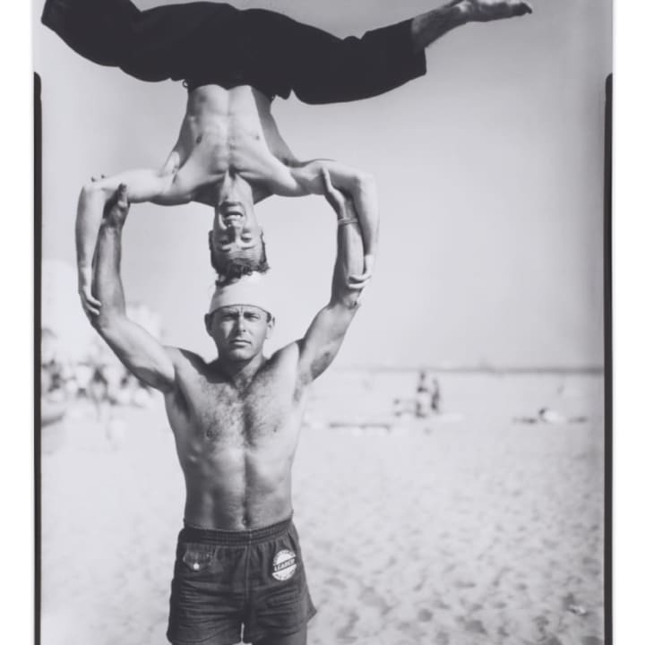 &quot;Headstand, Muscle Beach&quot; by Larry Silver will be on view at Housatonic Museum of Art.