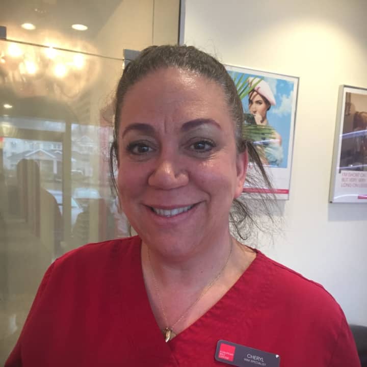 Pink brows, like those on Cheryl, a brow specialist at Norwalk, Conn.&#x27;s European Wax Center, show support for Ax the Pink Tax.