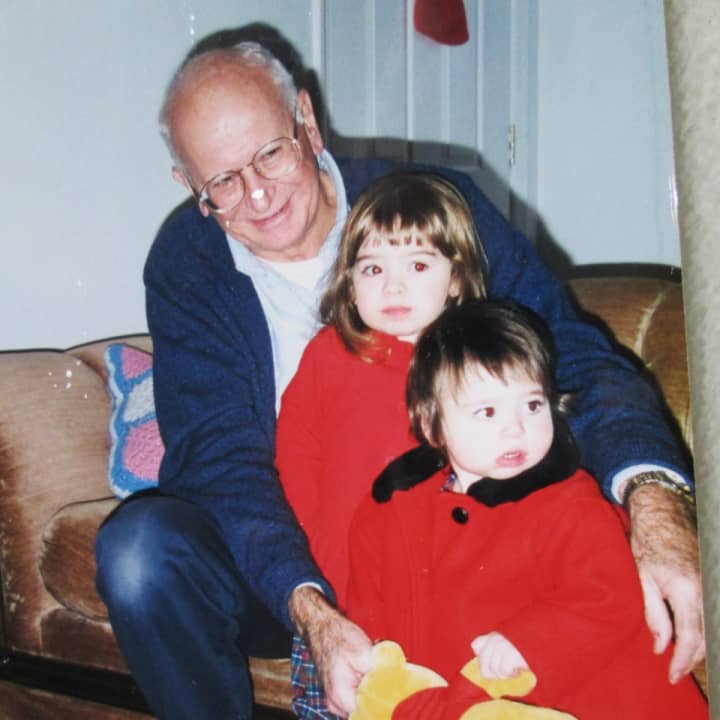 Charlie Monetti with his granddaughters Amanda, left, and Samantha Gisonni.
