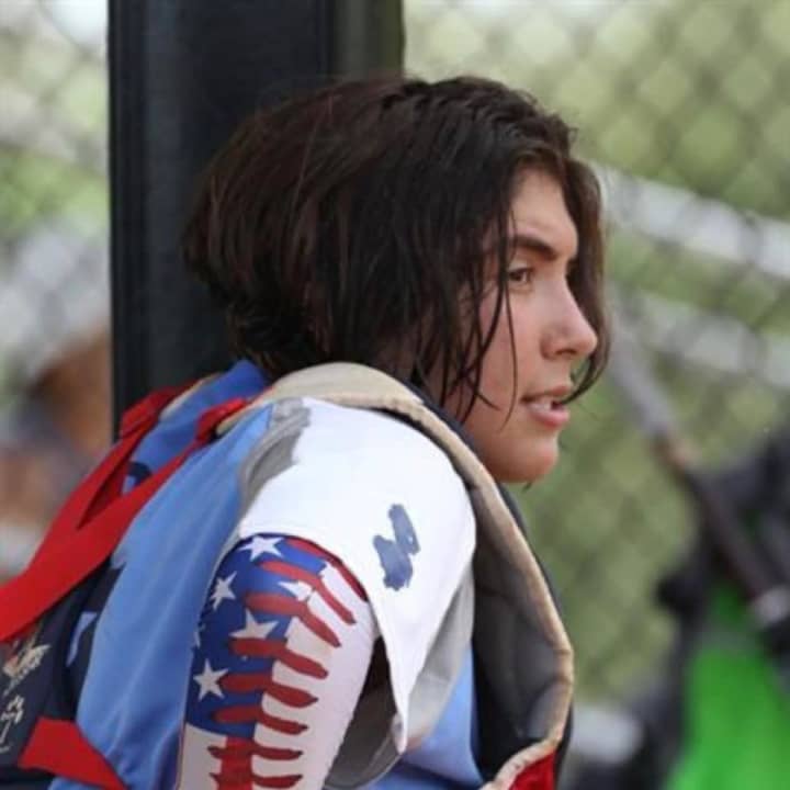 Catcher Alexia Jorge, 14, is the first female athlete on the Lyndhurst High School Baseball Team.