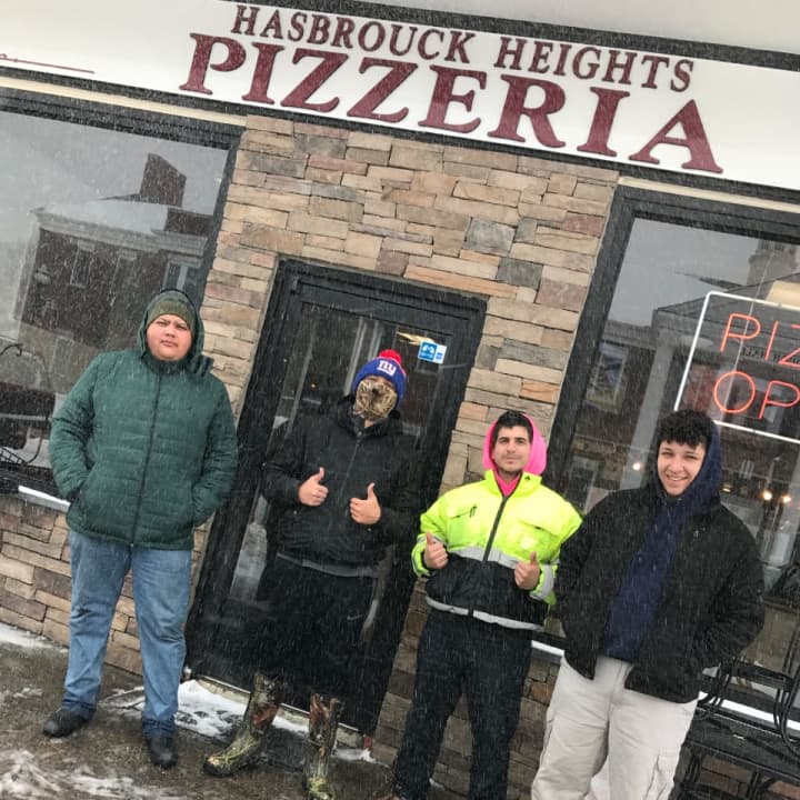 The delivery crew of Hasbrouck Heights Pizzeria