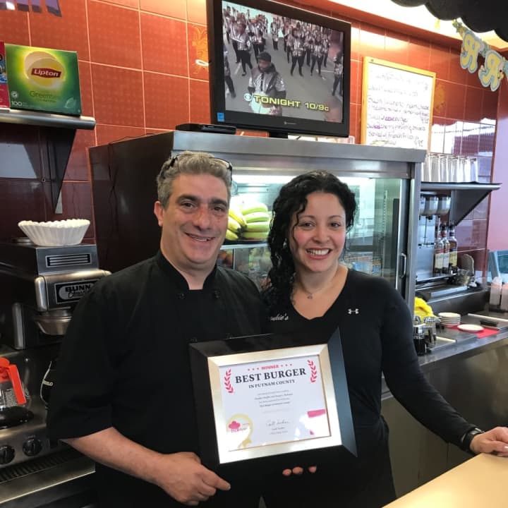Frank and Carina Evangelista, owners of Frankie&#x27;s Waffles &amp; Burgers in Mahopac.