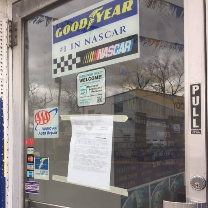 An eviction notice was posted on the door of the locked and dark store on April 17.