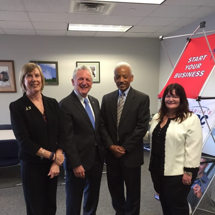 Officials from the City of Norwalk and the CT Small Business Development Center gathered at city hall Tuesday to introduce a new service available to local small businesses. 