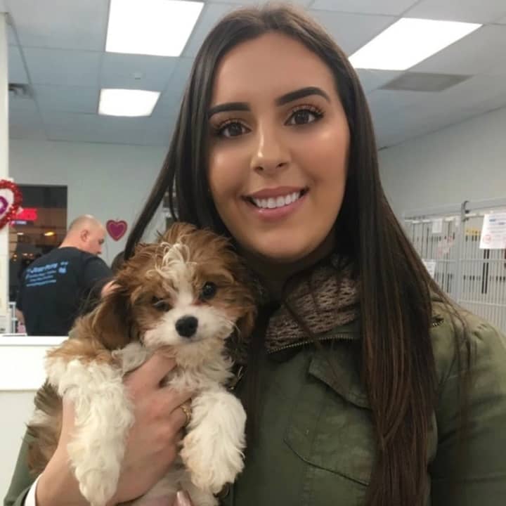 Tania and her beloved pup Mia, who was recovered by the NJSPCA after Emerson&#x27;s Vincent LoSacco closed his final Just Pups store.