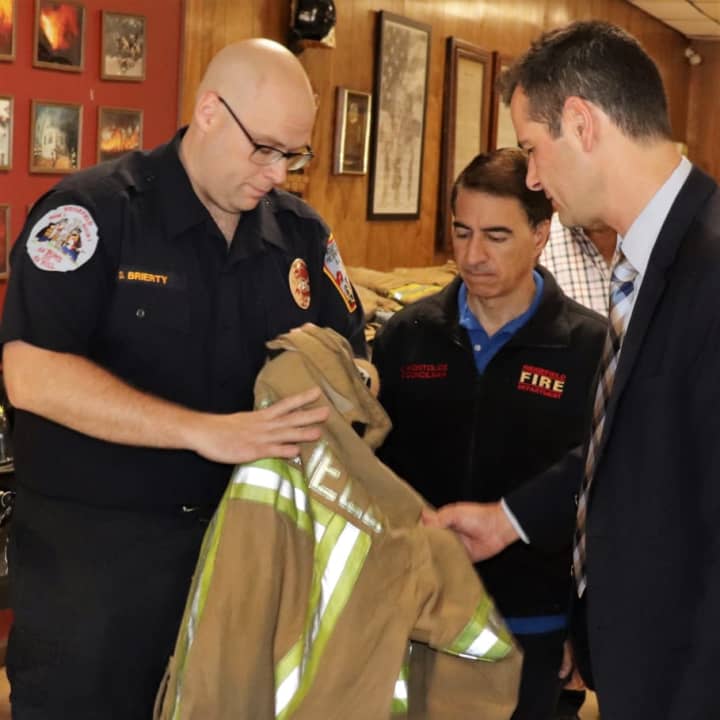 “The firefighting brotherhood has no borders,” said Ridgefield Deputy Fire Chief David Brierty (left).
