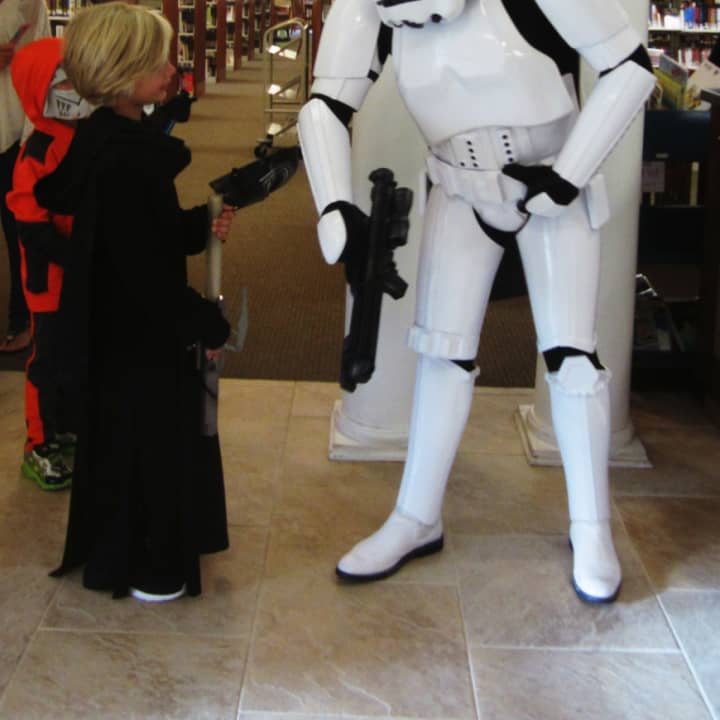 A character from the movie visited the Kent Public Library during its &quot;Star Wars&quot; Days event.