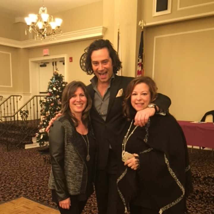 Lisa Powers and Phyllis Guinan, co-chairs of the event with Constantine Maroulis. 