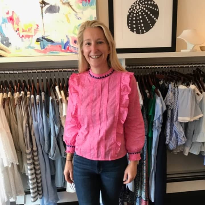 Darien resident Lindsay Westbrook, Spree owner, sells a lot of tops and jeans.