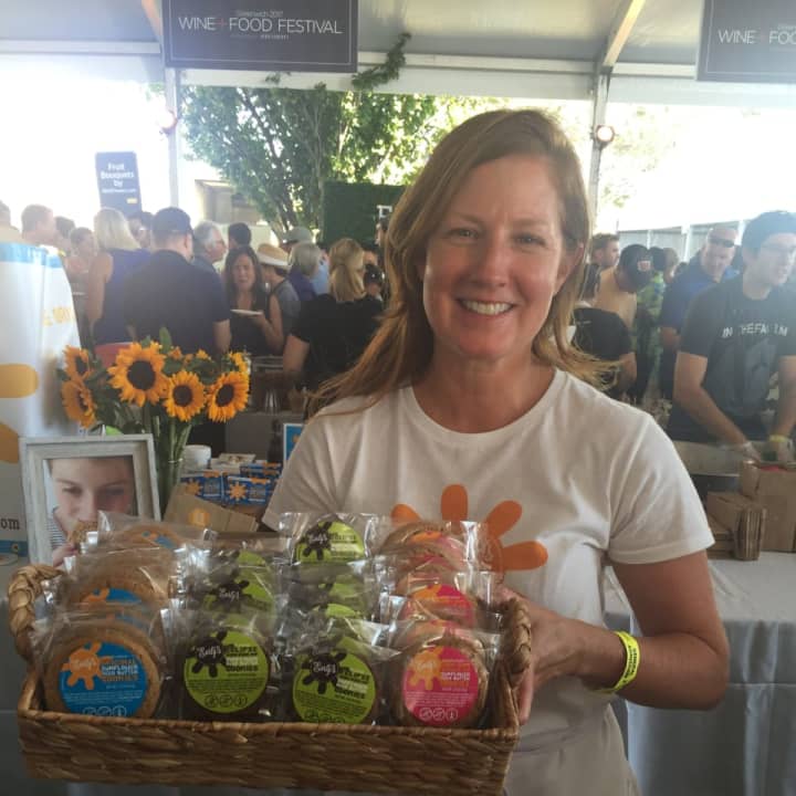 Sharon Early of Early&#x27;s Edibles at the 2017 Greenwich Wine + Food Festival.