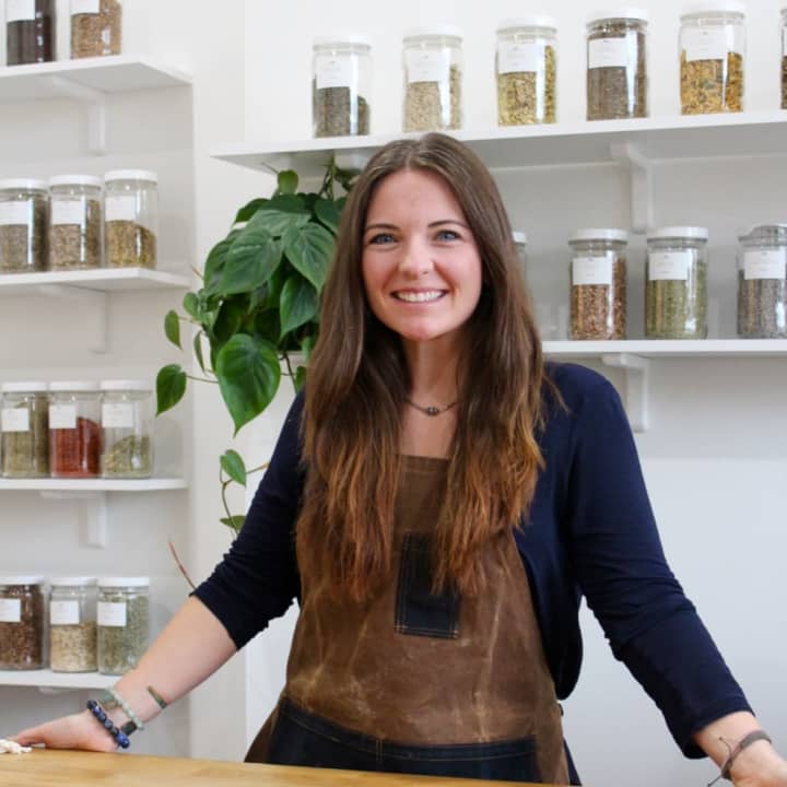 Jessica Mullins, owner of Found Herbal Apothecary in Bronxville.