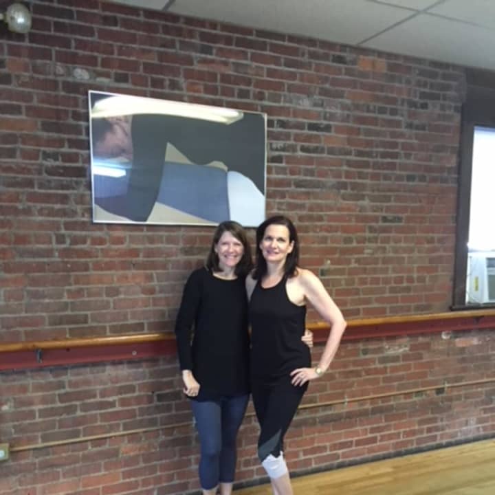 Susan Berman, left, and Wendy Kaufman, right, of Energie Barre in Larchmont.