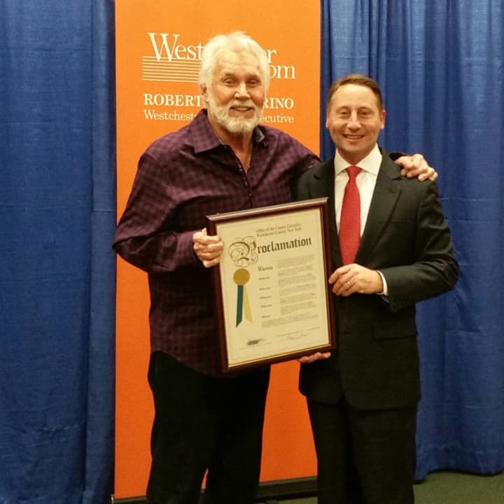 County Excutive Rob Astorino and country superstar Kenny Rogers.