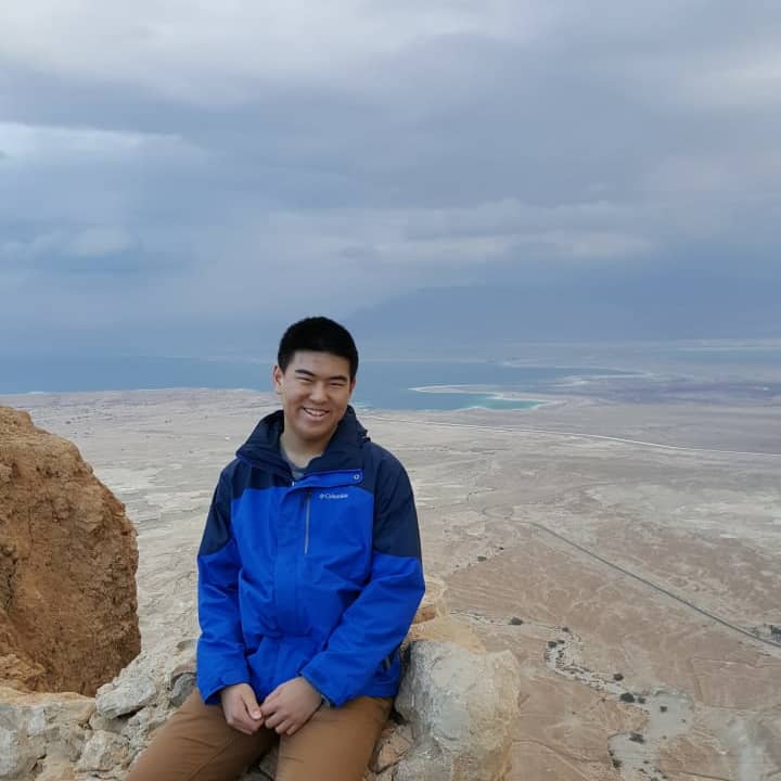 Kevin Ge, Greenburgh&#x27;s newest Eagle Scout and founder of a raw juice beverage company, is shown in Israel where he was sent on a New York state-sponsored trade mission.