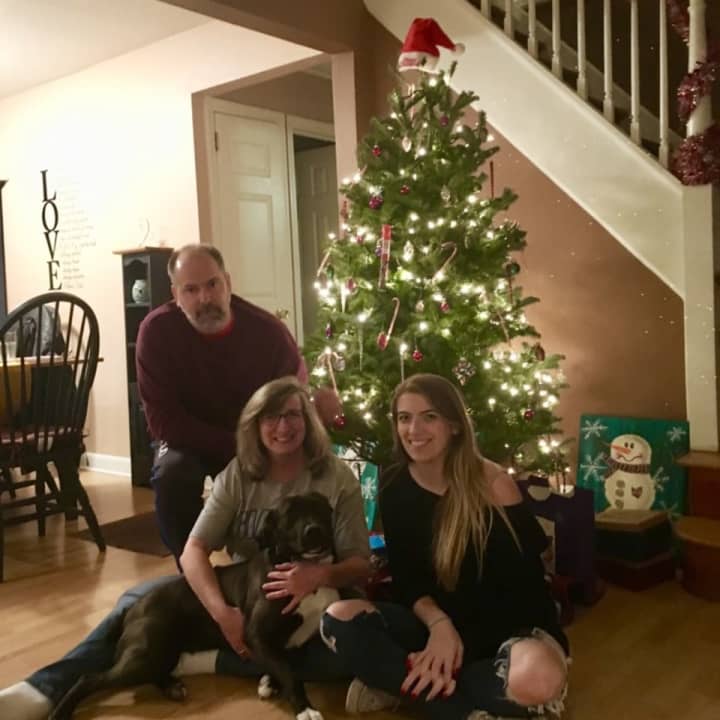 The Sterlaccis were reunited with Bella on Christmas Eve.