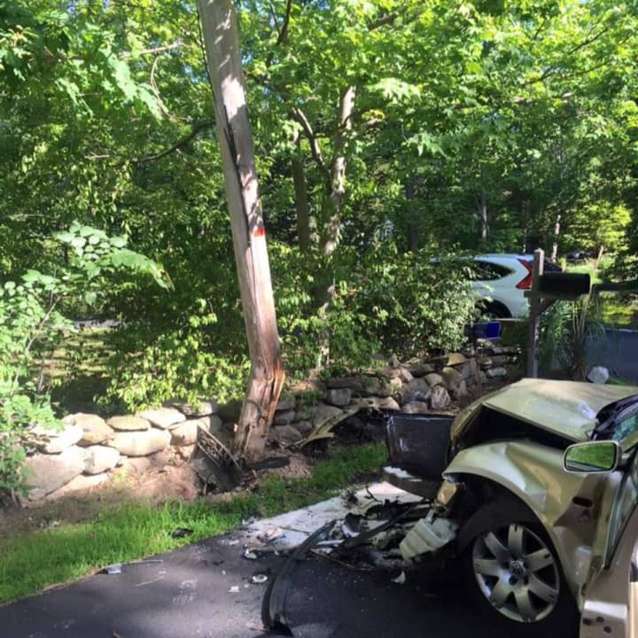 The New City Fire Department dealt with a car accident on Monday.