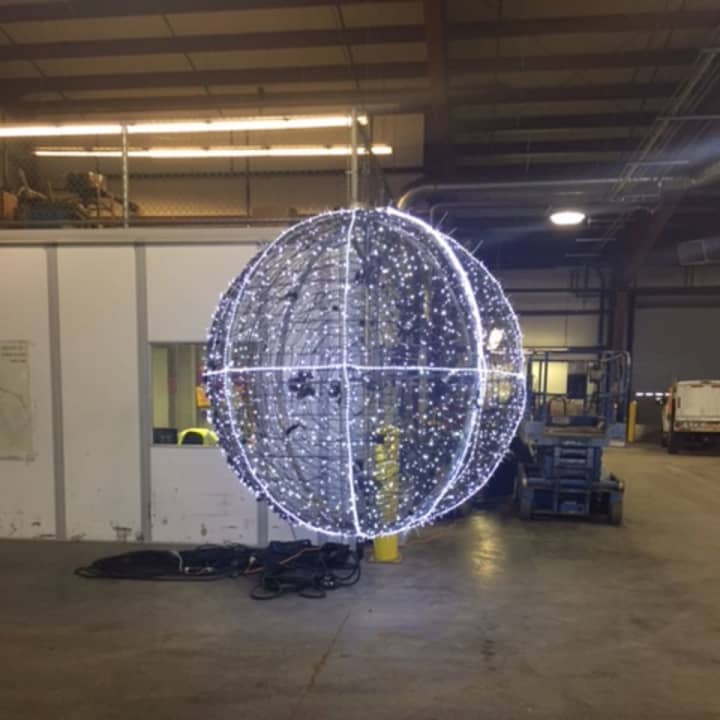 The lights on White Plains&#x27; New Year&#x27;s Eve ball were tested on Friday, Dec. 30.