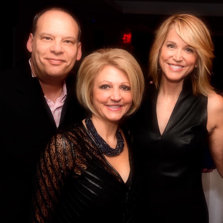 Yorktown Heights resident Scott Weinberger with his wife Kathryn and Paula Zahn at an event celebrating the 200th episode of “On the Case with Paula Zahn.”