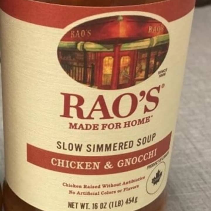 16-ounce jars of Rao’s Made for Home Slow Simmered Soup, Chicken &amp; Gnocchi.