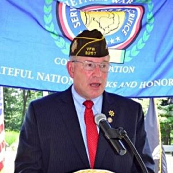Ret. U.S. Army Brigadier General Donald Blaine Smith spoke to over 200 at the June commemoration of the Vietnam War.
