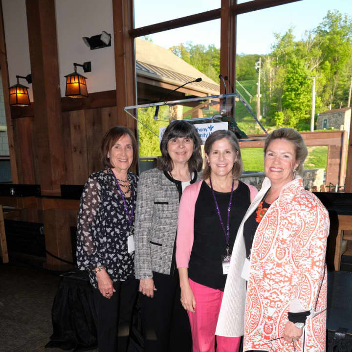 Girls’ Night Out Event Co-Chairs, Terry Quint (left) and Barbara Sullivan (right) flank Mary P. Leahy, MD, CEO of Bon Secours Charity Health System and Patricia Pollio, MD, OB/GYN at Advanced Physician Services in Goshen and Suffern.