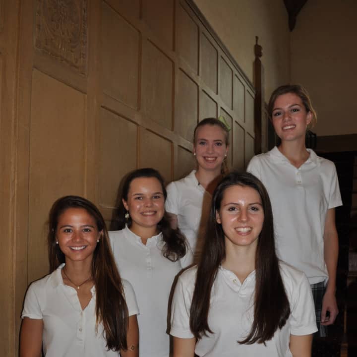 Five students from School of Holy Child have been named Commended Students in the 2016 National Merit Scholarship Program. Bottom: Mercedes (Miffy) Riley and Annemarie Altomare. Middle: Caitlin Panatela Back: Mary McAllister and Anna Liddy.