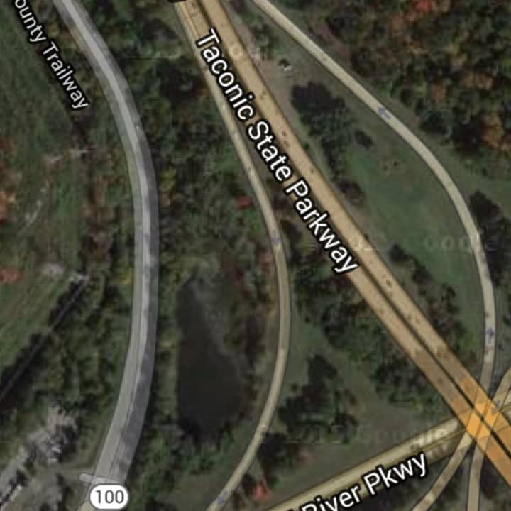The interchange of the Taconic and Saw Mill River Parkways in Hawthorne.