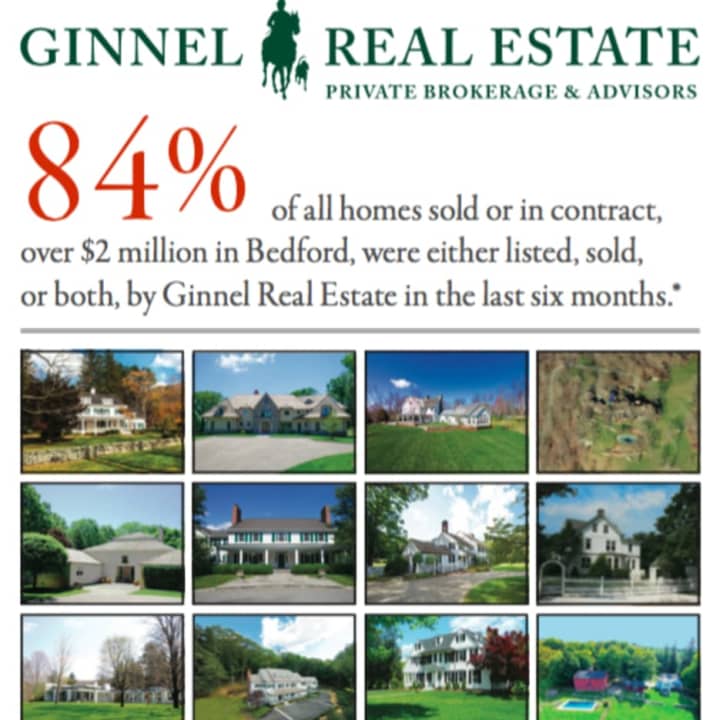 Ginnel Real Estate has sold 84 percent of homes in Bedford listed for more than $2 million in the past six months. 