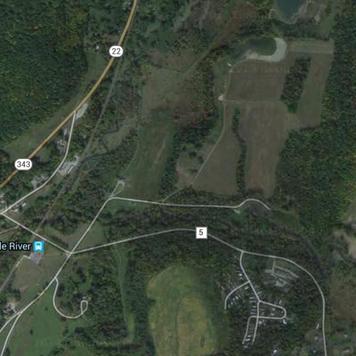 A look at the area of Sinpatch Road in Wassaic in which the multi-vehicle crash occurred.