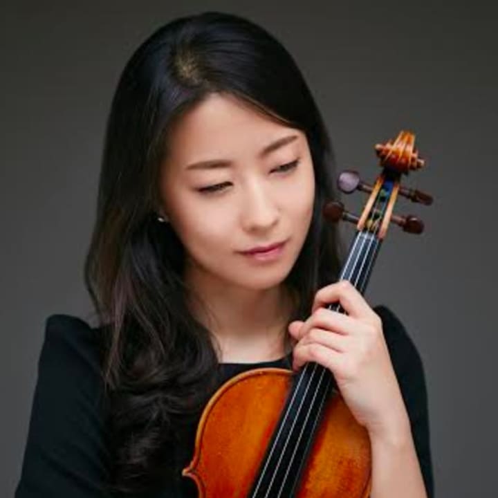 Violinist Ye-jin Han will perform with the Bergen Symphony Orchestra at the concert of works by Schumann, Bruch, and Dvořák on Saturday, April 16 at the First Presbyterian Church of Englewood at 7:30pm