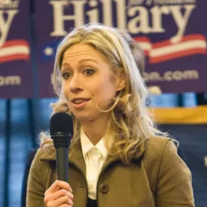 Chelsea Clinton campaigned for her mother, Democratic presidential candidate Hillary Clinton, in Poughkeepsie on Monday.